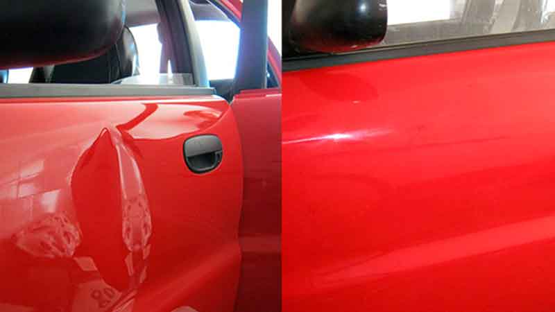 Фото: ремонт без покраски - до и после